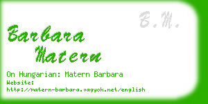 barbara matern business card